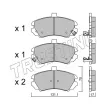 Jeu de 4 plaquettes de frein avant TRUSTING 901.0 - Visuel 2