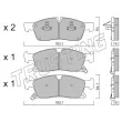 Jeu de 4 plaquettes de frein avant TRUSTING 942.0 - Visuel 1