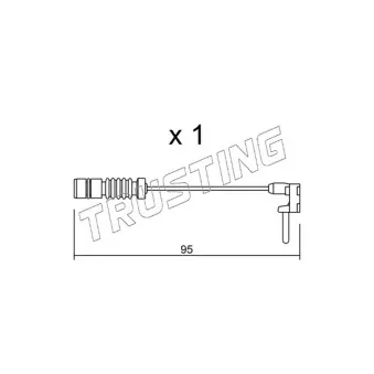 Contact d'avertissement, usure des plaquettes de frein TRUSTING SU.011