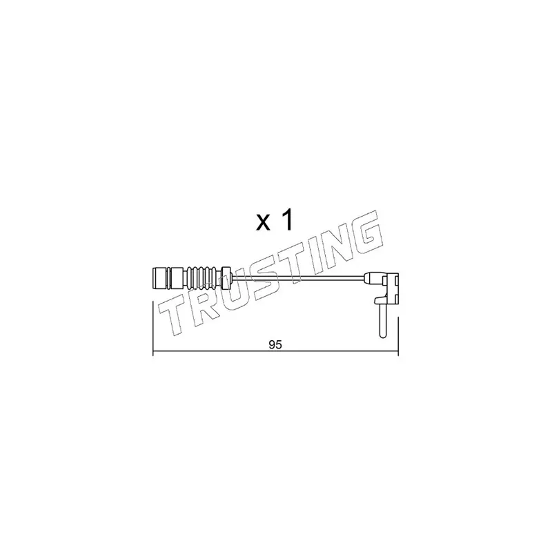 Contact d'avertissement, usure des plaquettes de frein TRUSTING SU.011