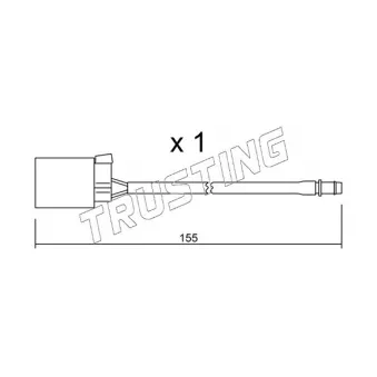 Contact d'avertissement, usure des plaquettes de frein TRUSTING SU.015