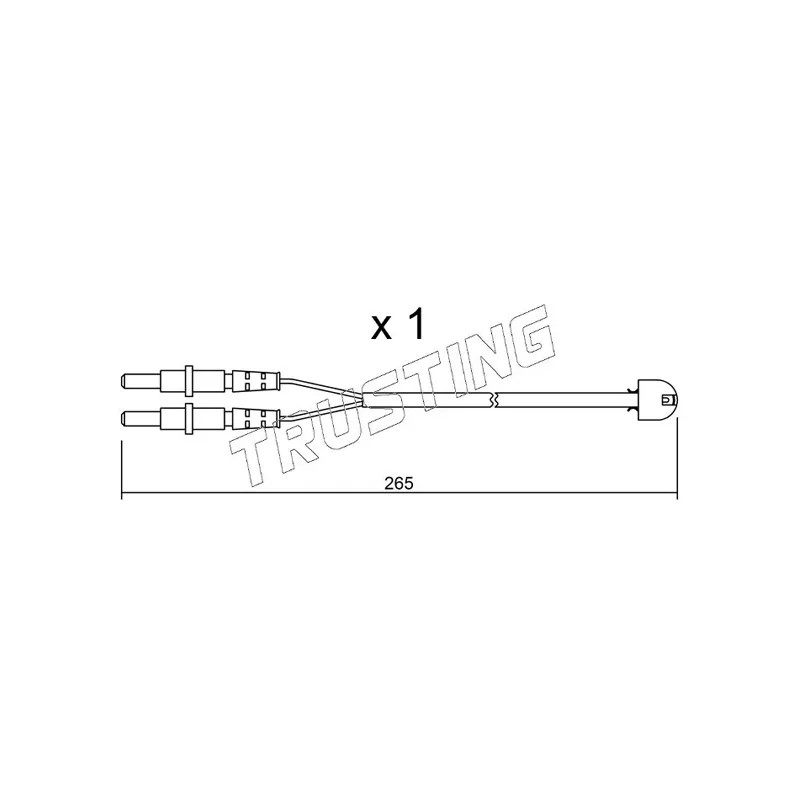 Contact d'avertissement, usure des plaquettes de frein TRUSTING SU.053
