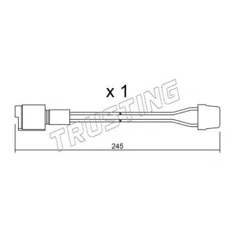 Contact d'avertissement, usure des plaquettes de frein TRUSTING SU.072