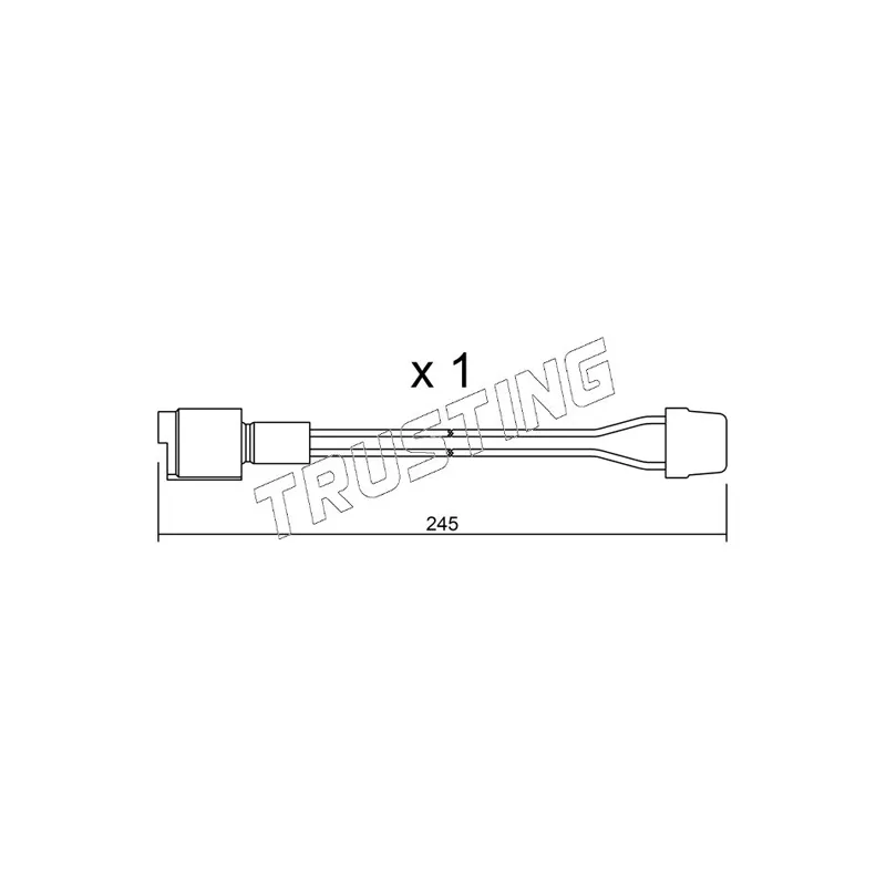 Contact d'avertissement, usure des plaquettes de frein TRUSTING SU.072