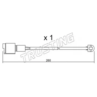 Contact d'avertissement, usure des plaquettes de frein TRUSTING SU.074