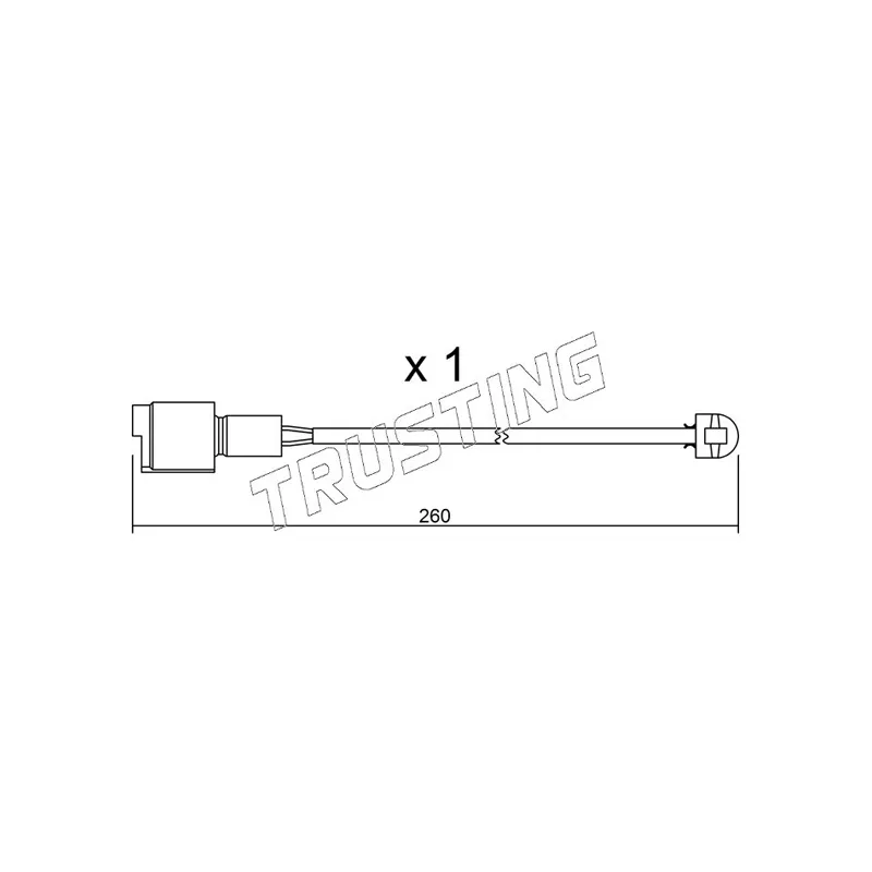 Contact d'avertissement, usure des plaquettes de frein TRUSTING SU.074