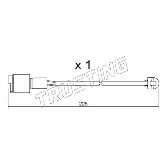 Contact d'avertissement, usure des plaquettes de frein TRUSTING SU.075