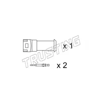 Contact d'avertissement, usure des plaquettes de frein TRUSTING SU.077K