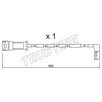 Contact d'avertissement, usure des plaquettes de frein TRUSTING SU.082