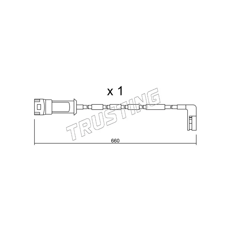 Contact d'avertissement, usure des plaquettes de frein TRUSTING SU.082