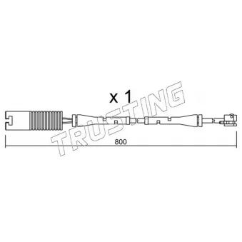Contact d'avertissement, usure des plaquettes de frein TRUSTING SU.083