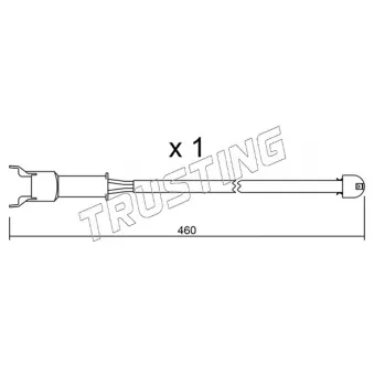 Contact d'avertissement, usure des plaquettes de frein TRUSTING SU.088