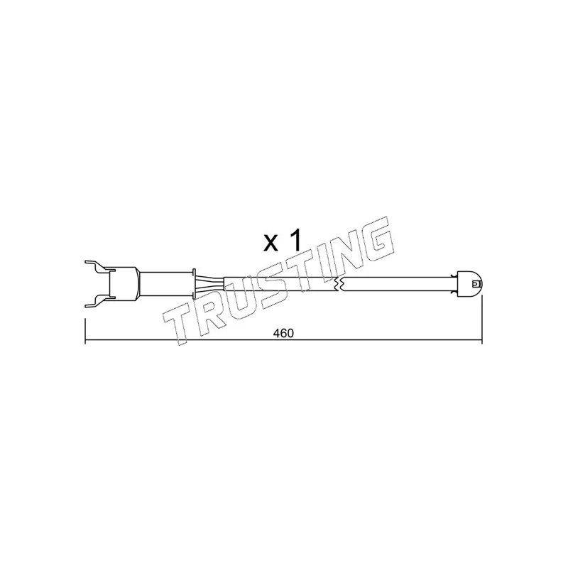 Contact d'avertissement, usure des plaquettes de frein TRUSTING SU.088