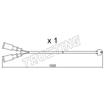 Contact d'avertissement, usure des plaquettes de frein TRUSTING