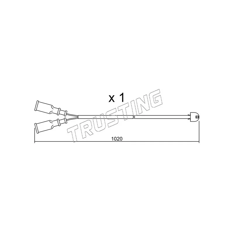Contact d'avertissement, usure des plaquettes de frein TRUSTING SU.089