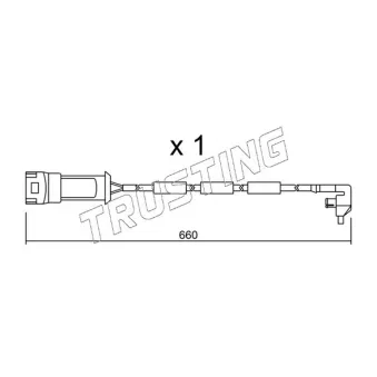 Contact d'avertissement, usure des plaquettes de frein TRUSTING SU.090