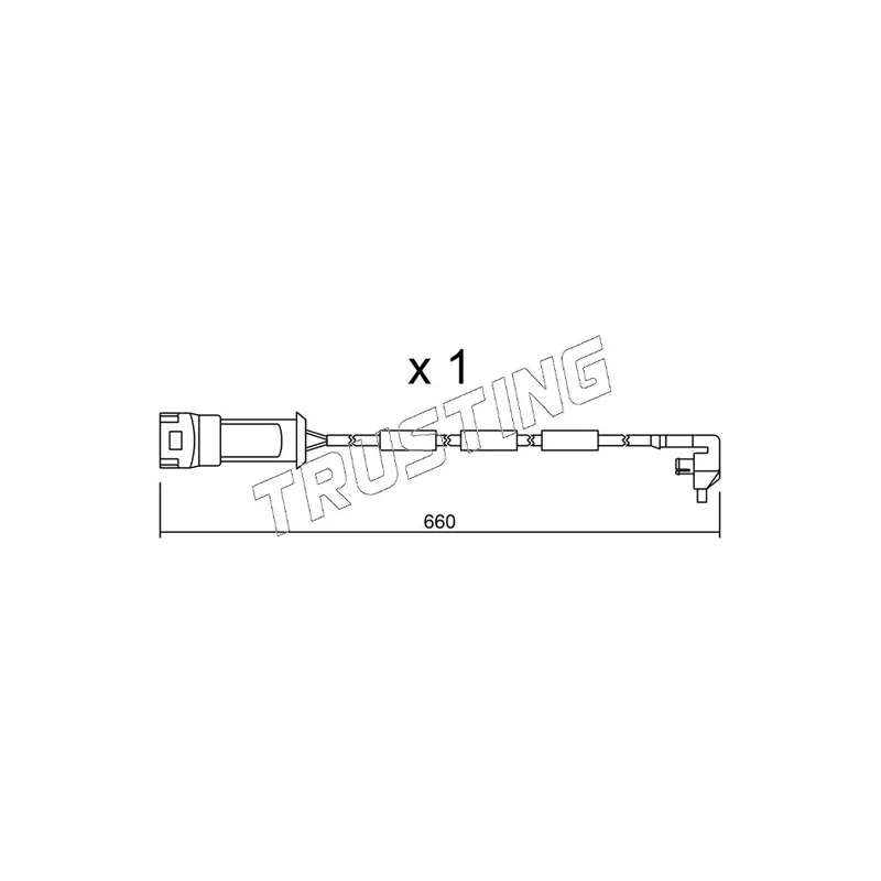Contact d'avertissement, usure des plaquettes de frein TRUSTING SU.090