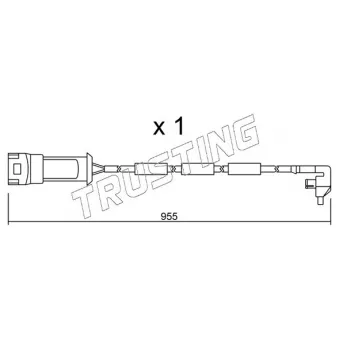Contact d'avertissement, usure des plaquettes de frein TRUSTING SU.091