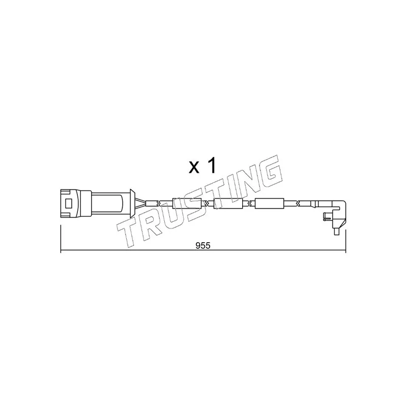 Contact d'avertissement, usure des plaquettes de frein TRUSTING SU.091