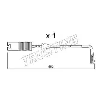 Contact d'avertissement, usure des plaquettes de frein TRUSTING SU.092