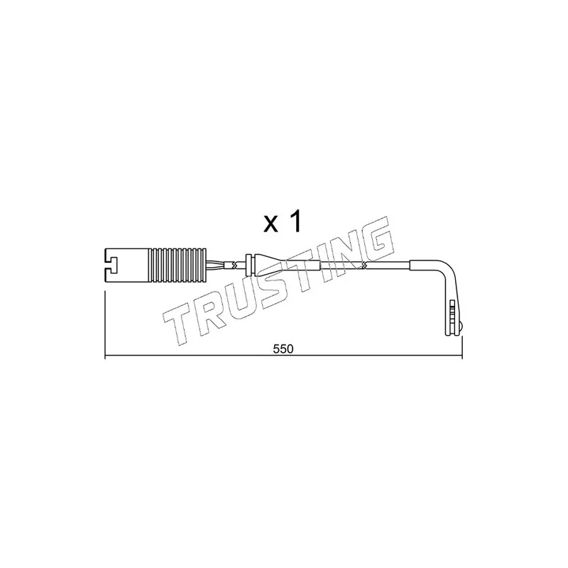 Contact d'avertissement, usure des plaquettes de frein TRUSTING SU.092