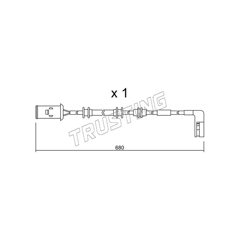 Contact d'avertissement, usure des plaquettes de frein TRUSTING SU.093