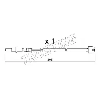Contact d'avertissement, usure des plaquettes de frein TRUSTING SU.098