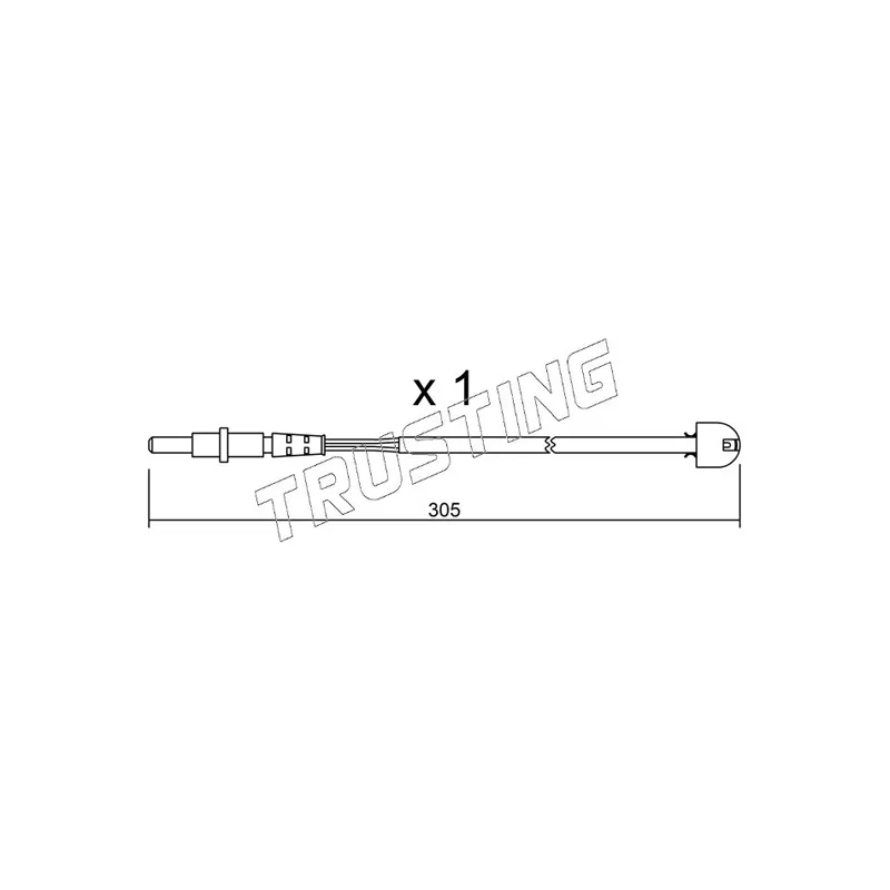Contact d'avertissement, usure des plaquettes de frein TRUSTING SU.098