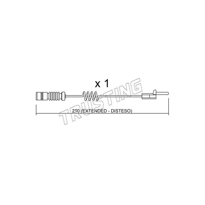 Contact d'avertissement, usure des plaquettes de frein TRUSTING SU.099