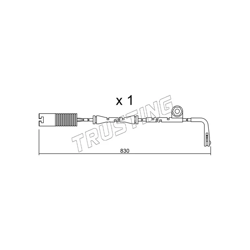 Contact d'avertissement, usure des plaquettes de frein TRUSTING SU.104