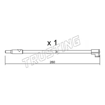 Contact d'avertissement, usure des plaquettes de frein TRUSTING SU.116