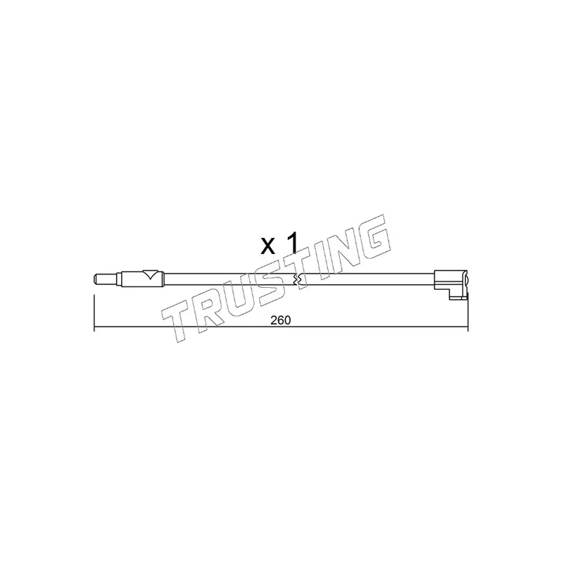 Contact d'avertissement, usure des plaquettes de frein TRUSTING SU.116