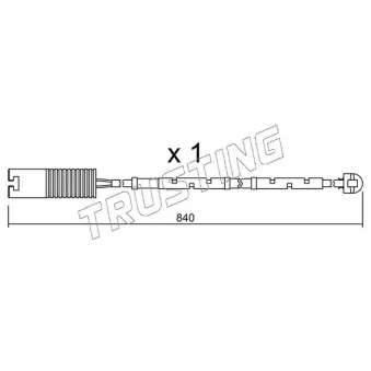 Contact d'avertissement, usure des plaquettes de frein TRUSTING SU.123