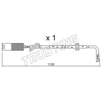Contact d'avertissement, usure des plaquettes de frein TRUSTING SU.124