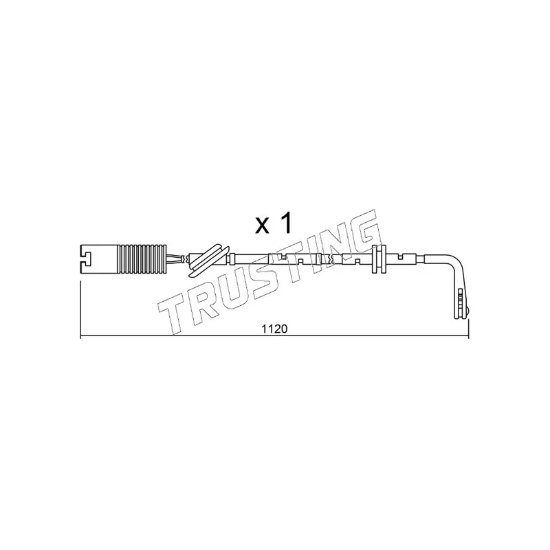 Contact d'avertissement, usure des plaquettes de frein TRUSTING SU.124