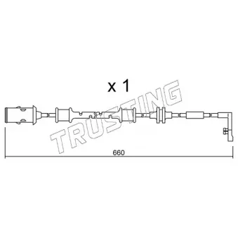 Contact d'avertissement, usure des plaquettes de frein TRUSTING