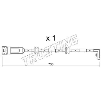 Contact d'avertissement, usure des plaquettes de frein TRUSTING SU.143