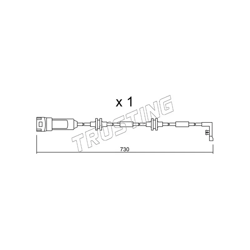 Contact d'avertissement, usure des plaquettes de frein TRUSTING SU.143