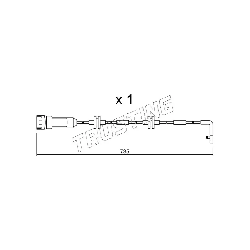 Contact d'avertissement, usure des plaquettes de frein TRUSTING SU.144