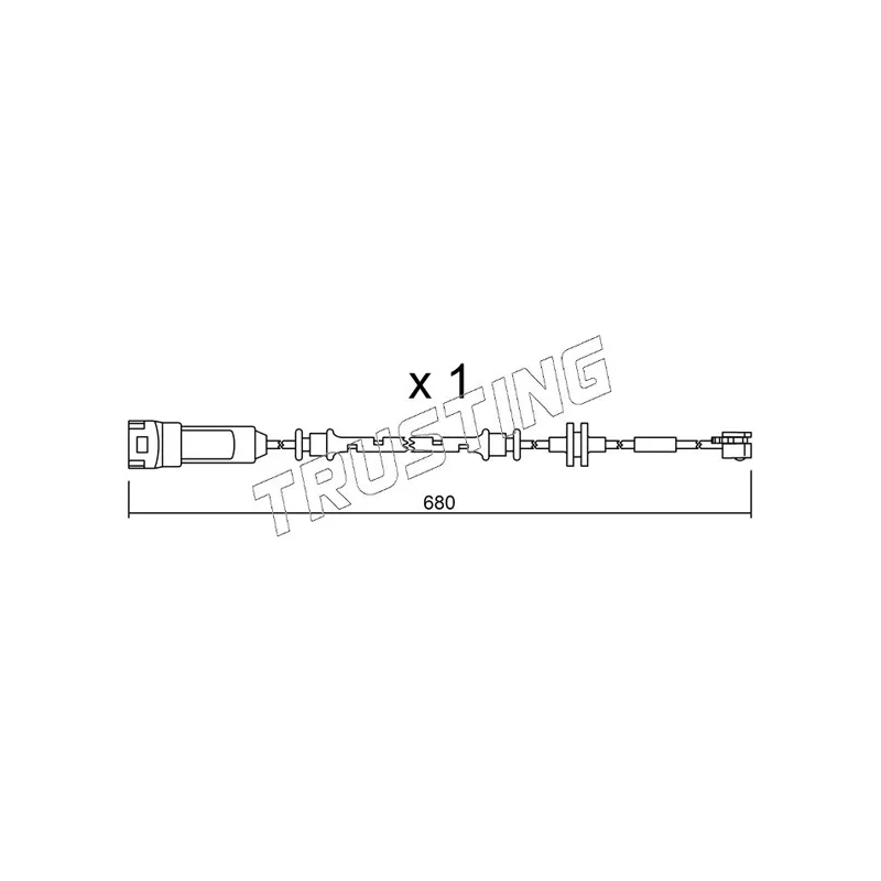 Contact d'avertissement, usure des plaquettes de frein TRUSTING SU.145