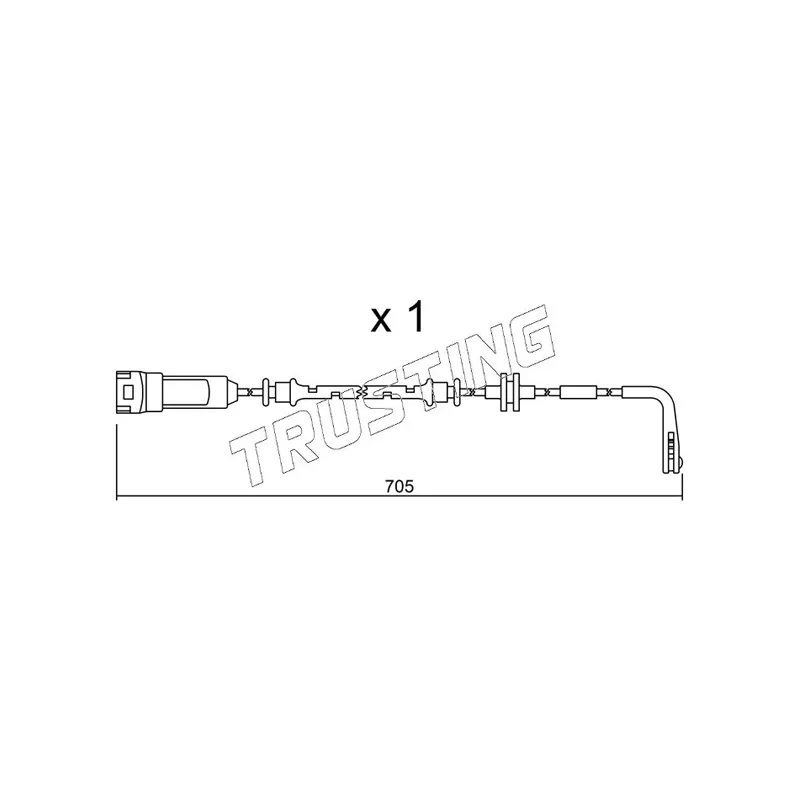 Contact d'avertissement, usure des plaquettes de frein TRUSTING SU.146
