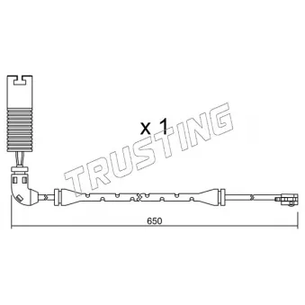 Contact d'avertissement, usure des plaquettes de frein TRUSTING SU.147