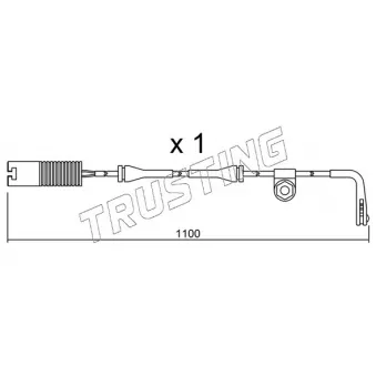 Contact d'avertissement, usure des plaquettes de frein TRUSTING SU.148