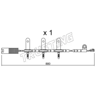 Contact d'avertissement, usure des plaquettes de frein TRUSTING SU.149