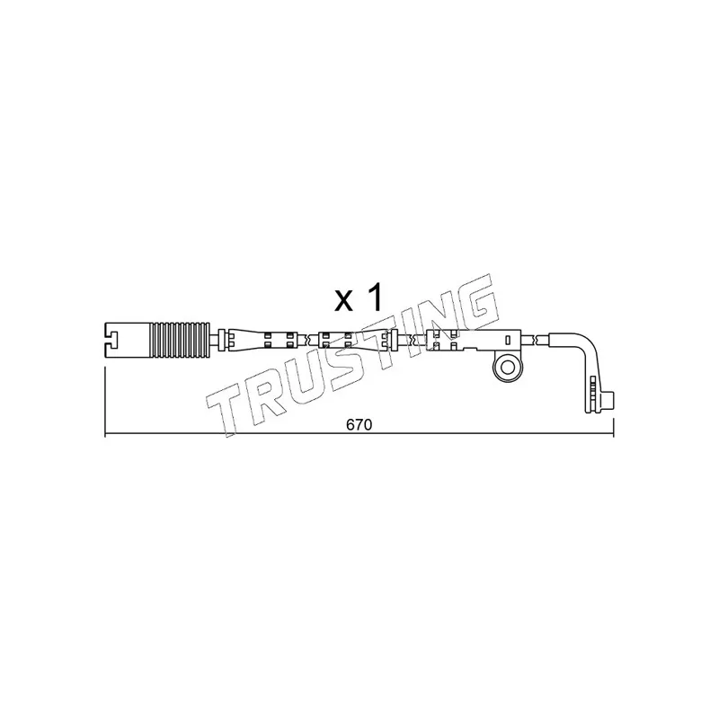 Contact d'avertissement, usure des plaquettes de frein TRUSTING SU.150