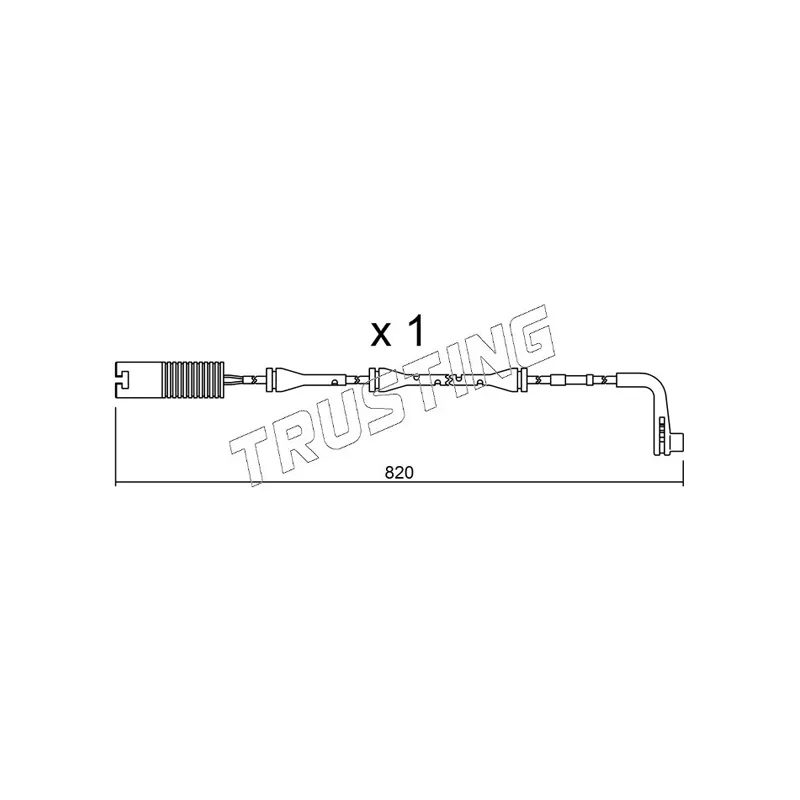 Contact d'avertissement, usure des plaquettes de frein TRUSTING SU.151