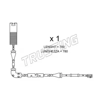 Contact d'avertissement, usure des plaquettes de frein TRUSTING SU.153