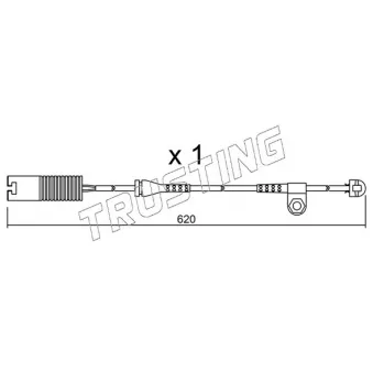 Contact d'avertissement, usure des plaquettes de frein TRUSTING SU.154