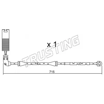 Contact d'avertissement, usure des plaquettes de frein TRUSTING SU.155