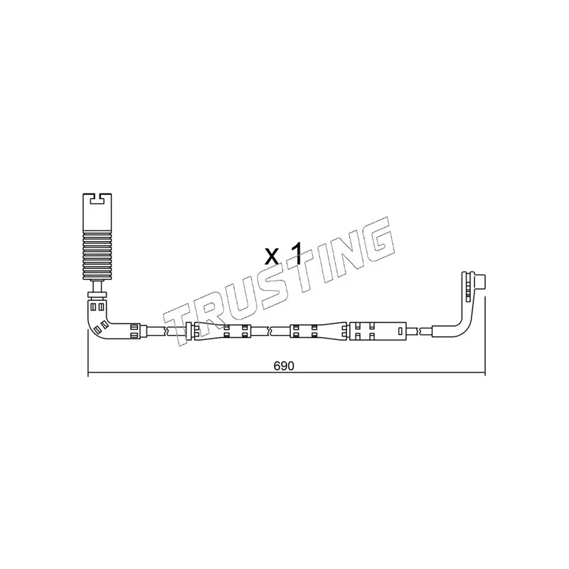 Contact d'avertissement, usure des plaquettes de frein TRUSTING SU.157